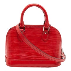 Louis Vuitton Red Epi Leather Alma Nano Bag