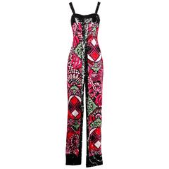 Unworn with Tags Versace Heavily Beaded + Sequin Dress or Gown with Open Back