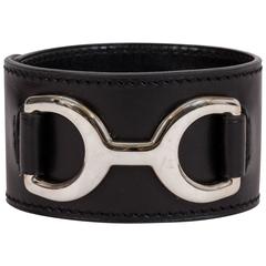 Hermès Black Mors Cuff Bracelet 4
