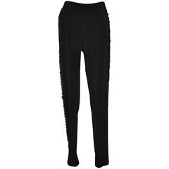 Jean Paul Gaultier Black Matador with Pour Glass Buttons Tapered Trouser 7