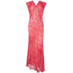 1930s Bias Lace Gown