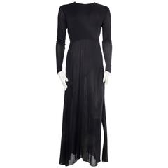Calvin Klein Collection Sleeved Gown with High Slits