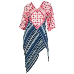 Vintage Indigo and Hand Embroidered African Inspired Dress