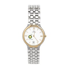 Omega 18K Yellow Gold Stainless Steel De Ville Women's Wristwatch 32 mm