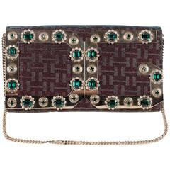 DOLCE & GABBANA Iridescent EMBELLISHED EVENING BAG Clutch w/ CHAIN STRAP 6
