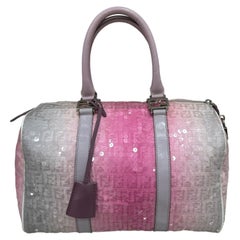 2000 Fendi Boston Sequins Pink Top Handle Bag
