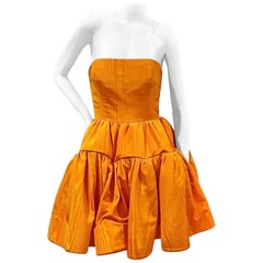 Oscar de la Renta Strapless Flared Mini Dress Spring2022
