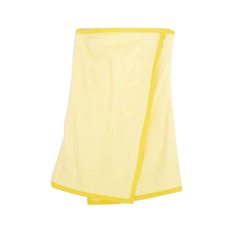 90's Versace Versus Pastel Yellow Terry Cloth Pool Side Cover Up - Beach Dress