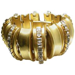 Wide Vintage 80s Signed Babylone Paris Bracelet