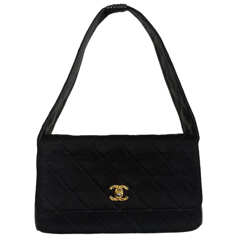 1990s Chanel Shoulder Bag Vintage Canvas For Sale at 1stDibs
