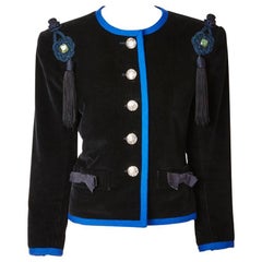 Yves Saint Laurent Corduroy Jacket with Tassels