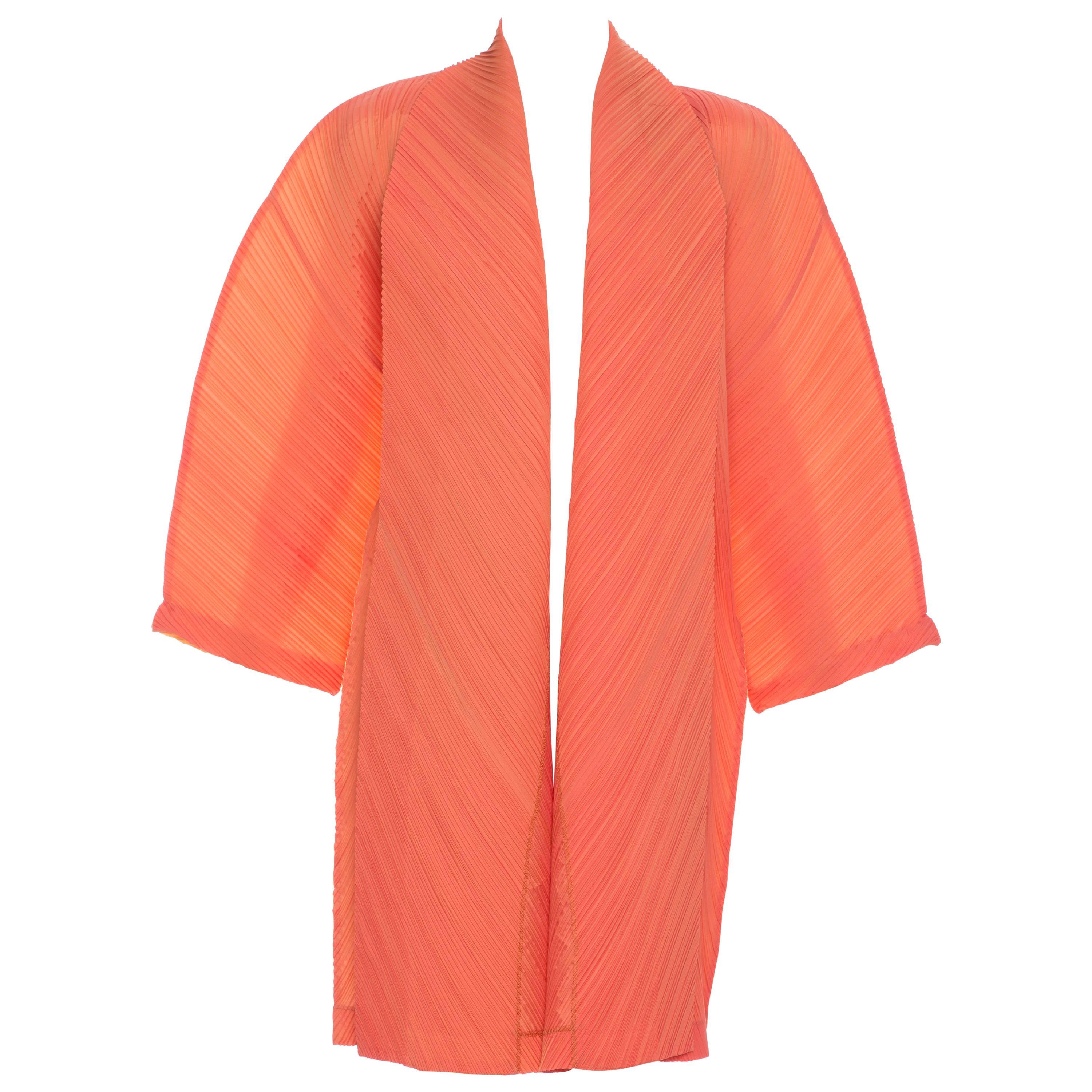 Issey Miyake Colorblock Pleated Cocoon Jacket, Spring 1995 For Sale
