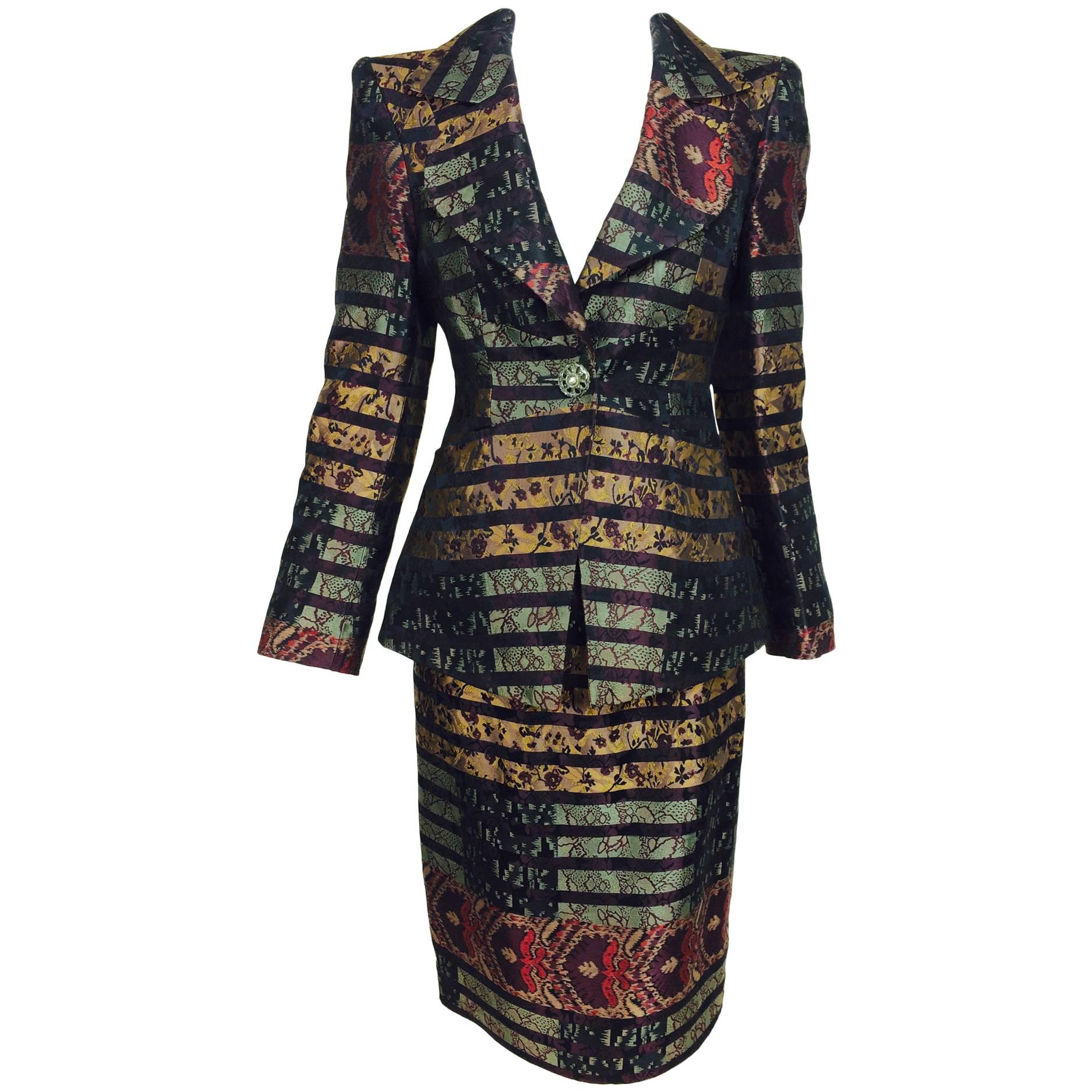 Vintage Christian LaCroix brocade suit 1990s