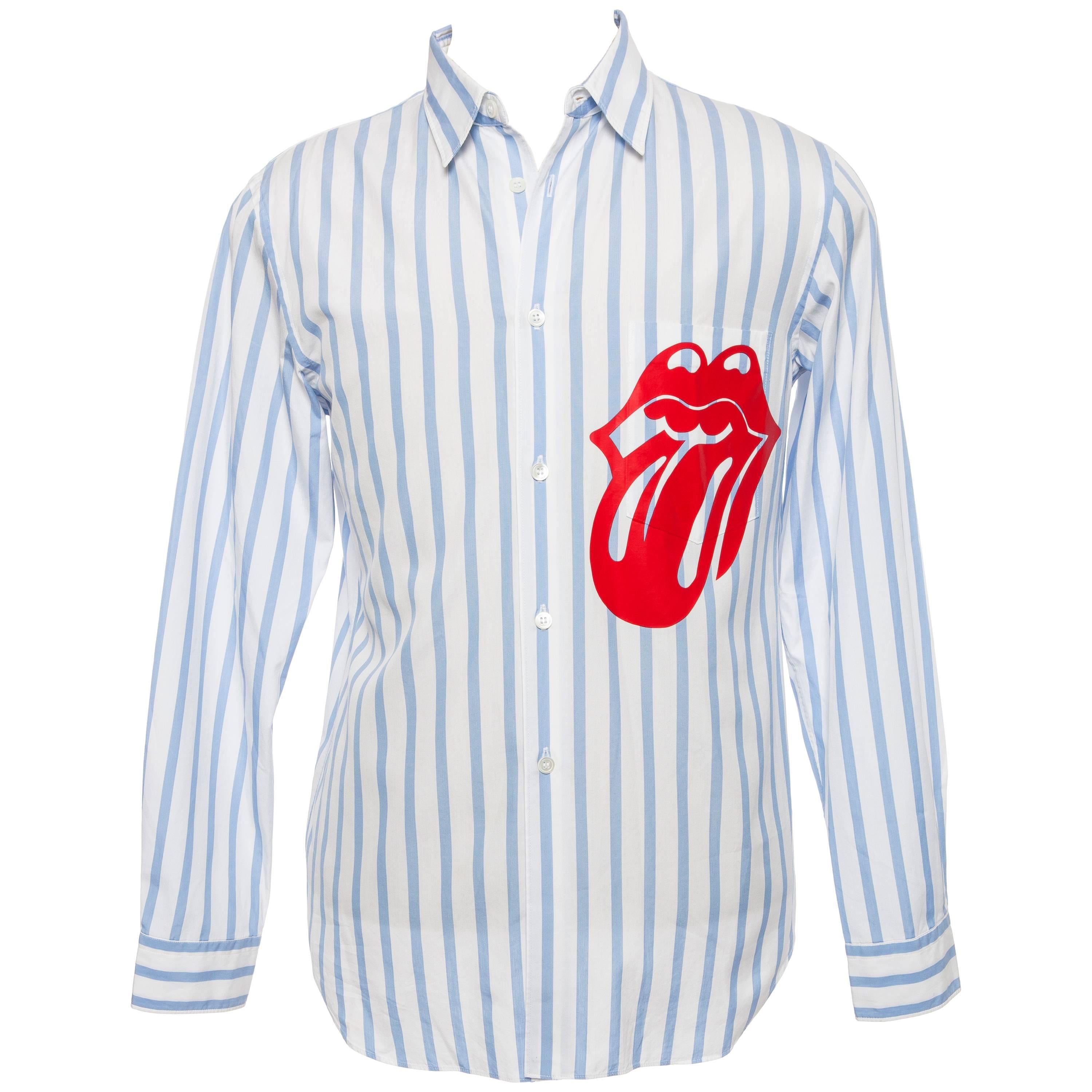 Comme des Garcons Homme Plus Rolling Stones Logo Cotton Shirt, Spring 2006