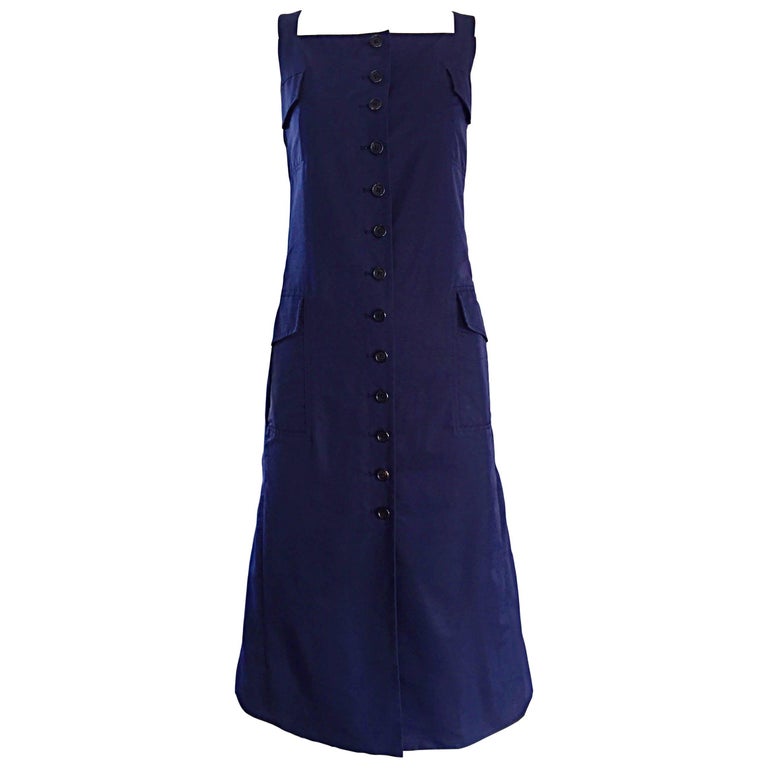 Rare 1990s Marc Jacobs Navy Blue Avant Garde Vintage Parachute Shirt Cargo  Dress For Sale at 1stDibs | navy cargo dress