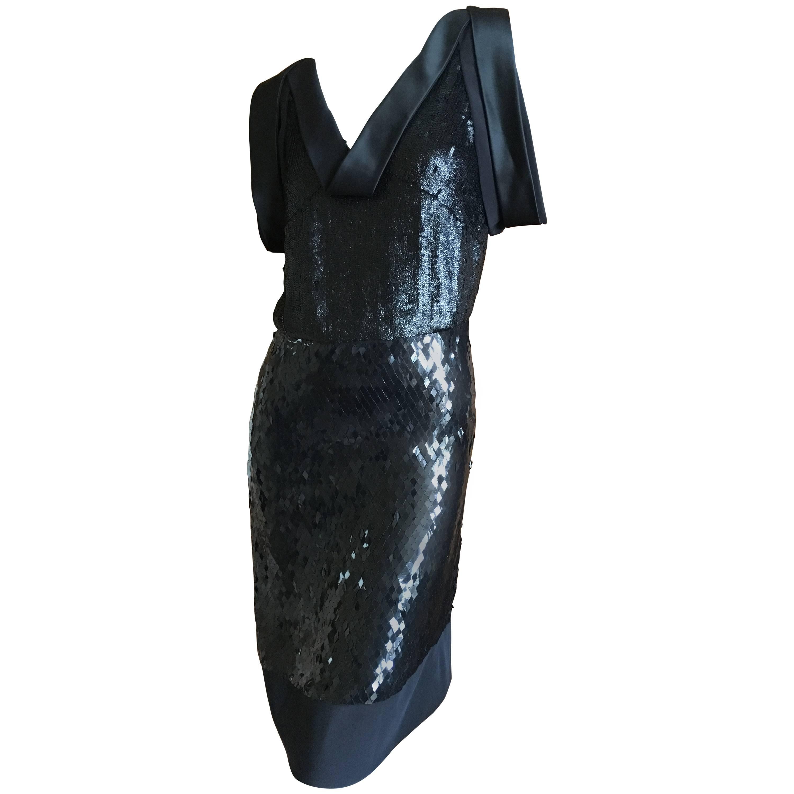 Gucci Litlte Black Dress with Harlequin Pattern Sequins For Sale