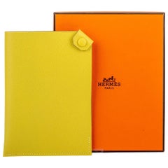 New in Box Hermes Lime Epsom Passport Cover