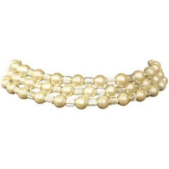 Retro Iconic and utterly unique Trifari 'Mamie Eisenhower' pearl and paste choker, 195