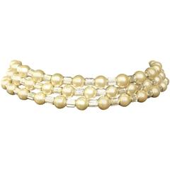 Iconic and utterly unique Trifari 'Mamie Eisenhower' pearl and paste choker, 195 5