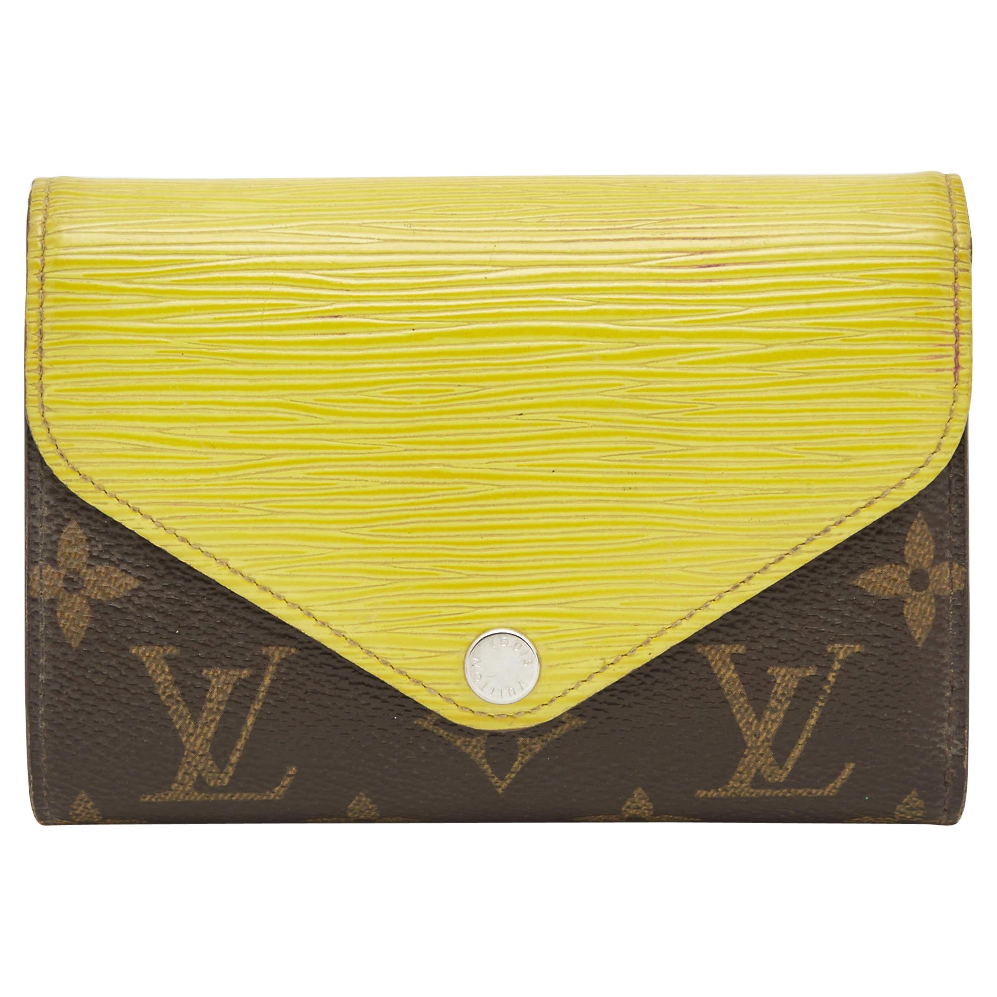 Louis Vuitton Pistache Epi Leather and Monogram Canvas Marie-Lou Compact Wallet