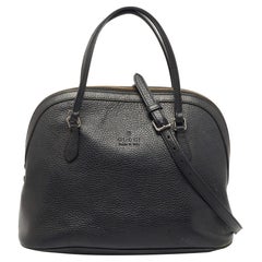 Gucci Black Leather Dome Satchel