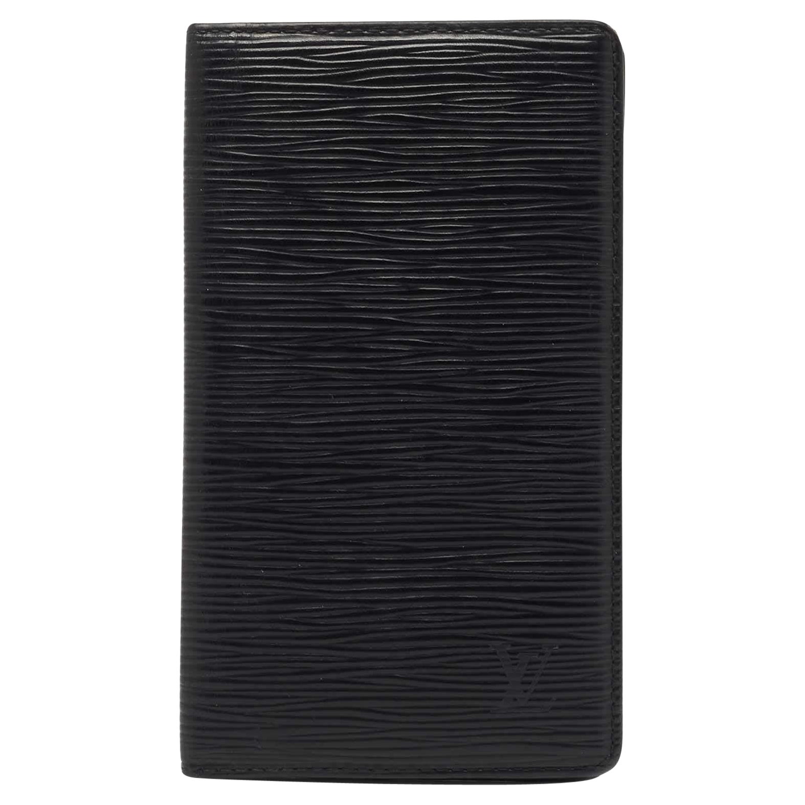Louis Vuitton Black Epi Leather Bifold Long Wallet For Sale