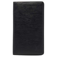 Louis Vuitton Black Epi Leather Card Holder Wallet 15LVS1210