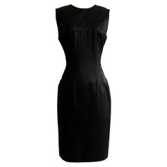 2008 Alexander McQueen Black Silk with Sheer Side Panels Dress 