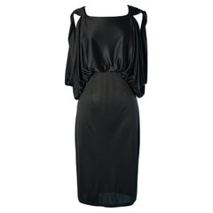 Black cocktail dress drape on the bust Givenchy 