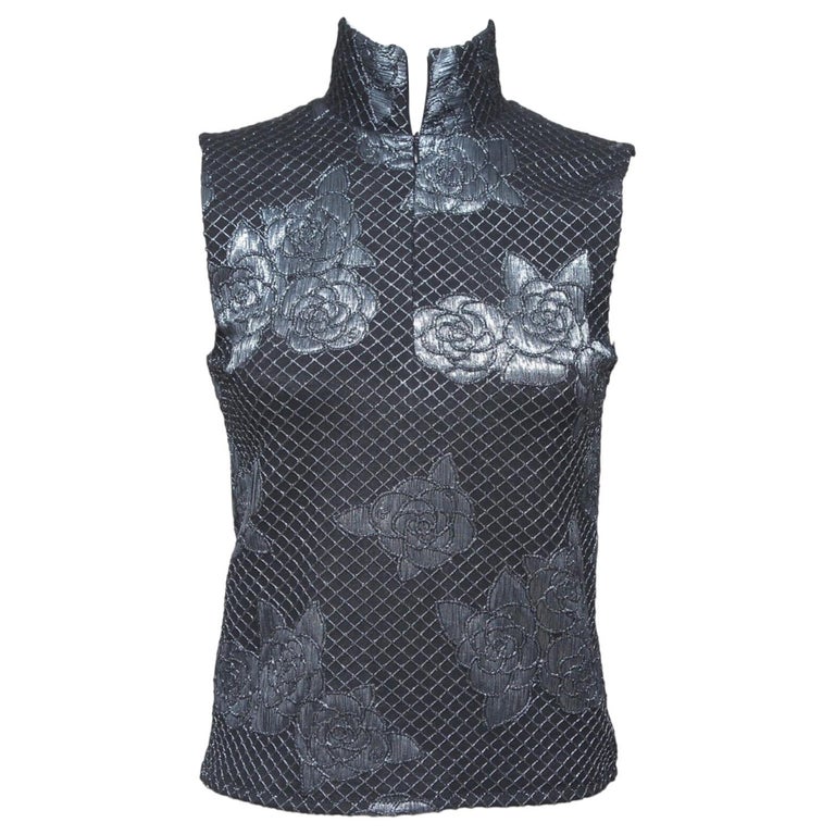 Chanel Black Lace Sleeveless Top 36 4