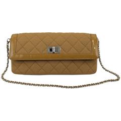 Nice Chanel Canvas and Patented Leather Shoulder Bag