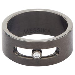 Messika Move Bague en titane avec diamants, taille 66