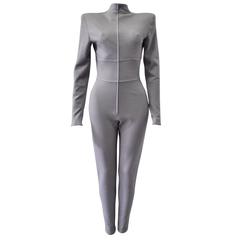 Very Rare Claude Montana Space Age Lilac Knit Jumpsuit