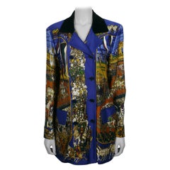 HERMES Used Grand Cortege à Moscou Silk Jacket 