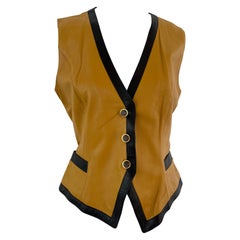 1990s Emanuel Ungaro Vintage Leather Vest