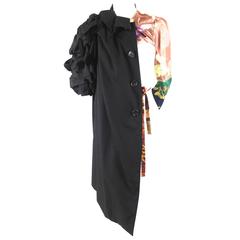 Comme des Garcons AD 2011 A/W Runway Right Half Coat with Vintage Scarf Sleeve 12