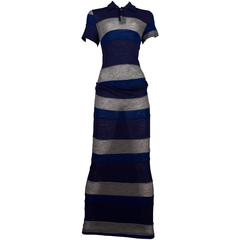Comme des Garcons panelled full length polo shirt dress, circa 1996