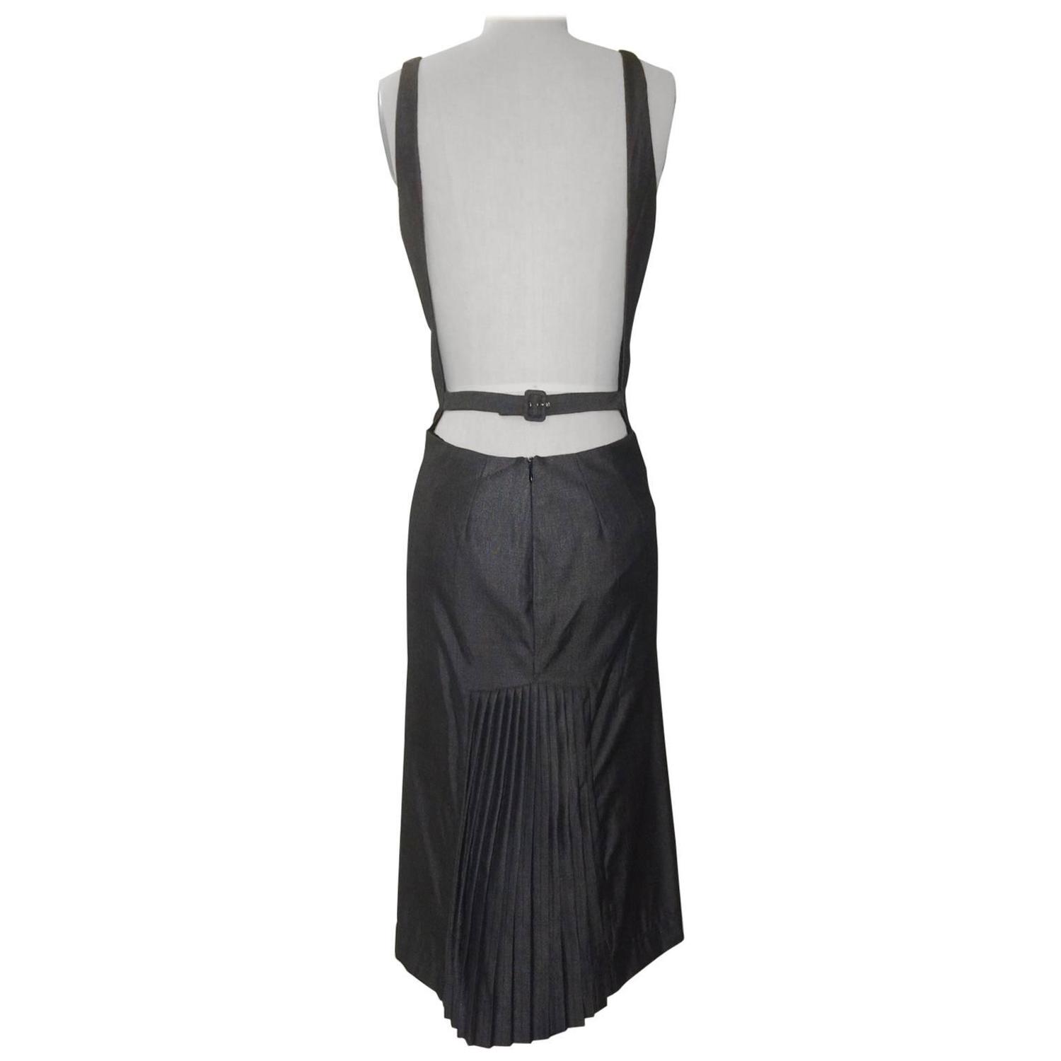 Alexander McQueen Spring 1997 Grey Backless Bumster Dress from La ...