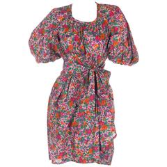 Yves Saint Laurent Dramatic Puff Sleeve Dress