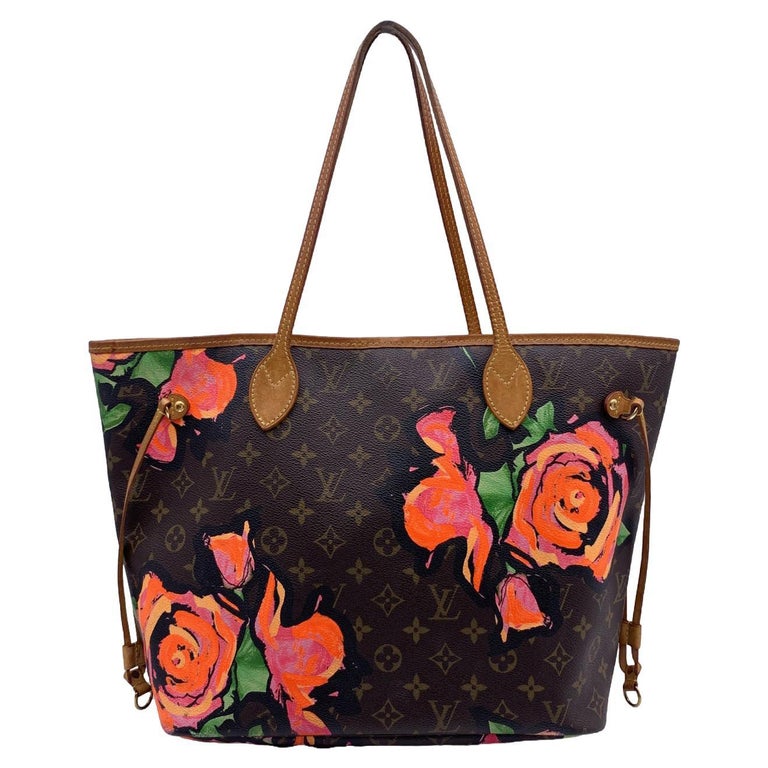 Louis Vuitton Vintage Customized Hand Painted Poppy Flower Deauville  Handbag at 1stDibs