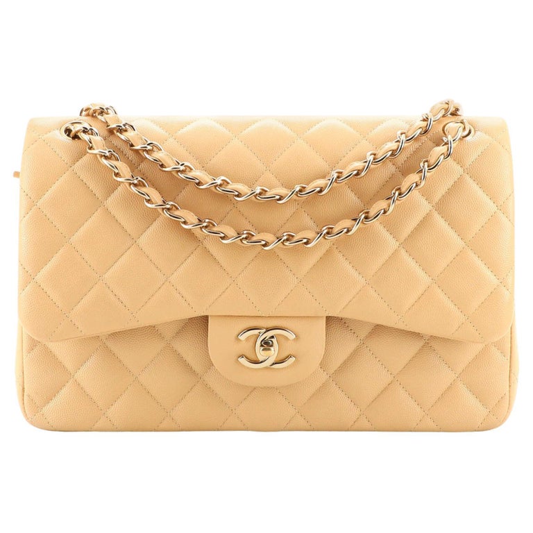 Chanel Classic Double Flap Bag Quilted Caviar Jumbo For Sale at 1stDibs
