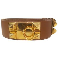 Hermes Collier de chien brown belt