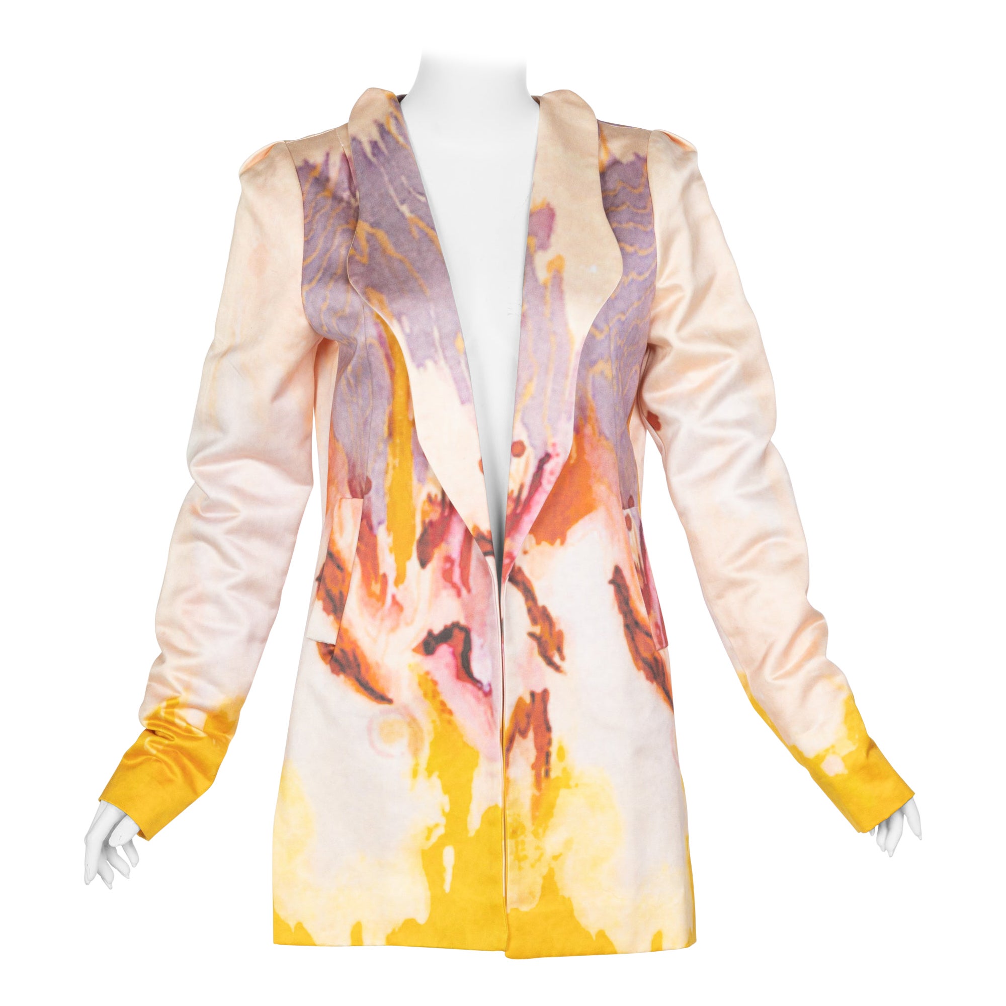 Rodarte Watercolor Jacket Runway Spring , 2008 For Sale