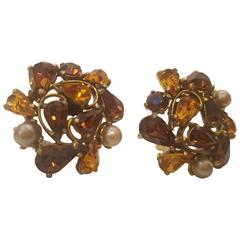 1980s Elsa Schiaparelli clip-on earrings