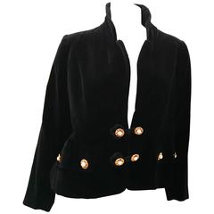 Yves Saint Laurent / YSL Black Velvet Blazer 1