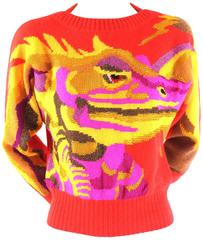 Krizia Maglia 1980s Animal series Dragon Sweater