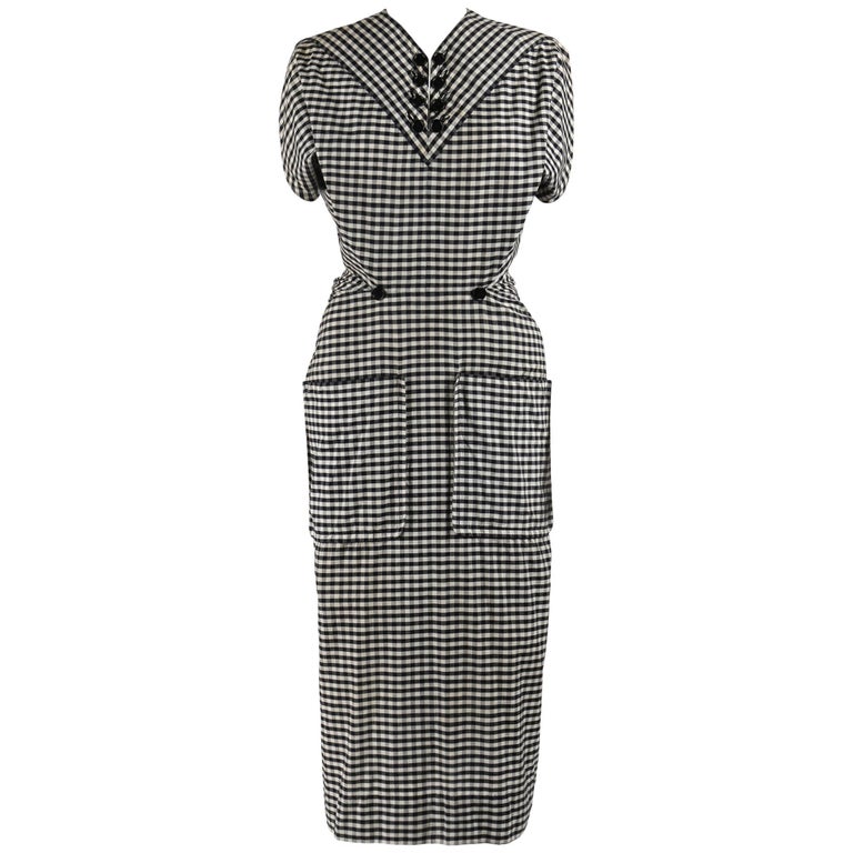slim fit dress slacks 1949 Dress D40-2798 – EvaDress Patterns main image 1
