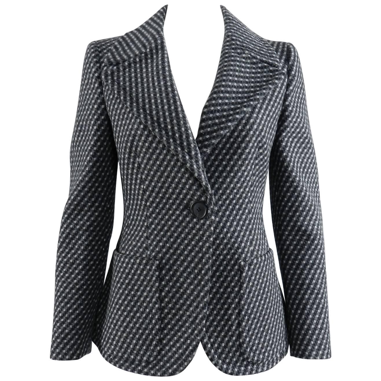 Prada Fall 2014 Grey Wool Jacket 