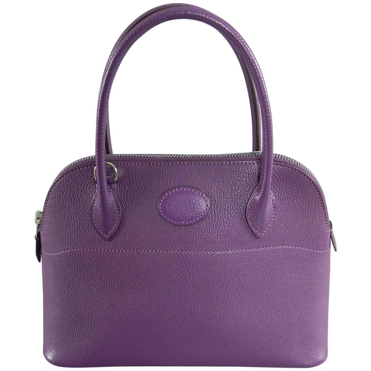 Hermes Violet Bolide 27 cm Bag