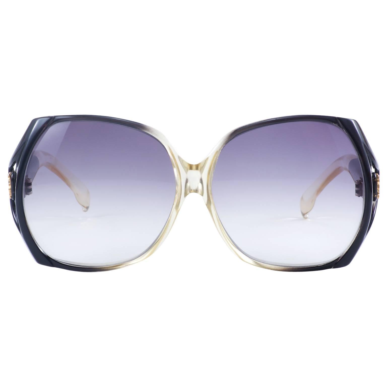 Vintage Haute Couture Runway Yves Saint Laurent Sunglasses, Made in France For Sale